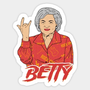 betty ready to rock Sticker